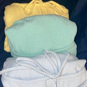 Forever 21 Ribbed Bodysuit 2X PASTEL BUNDLE